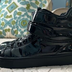 Girls Alexandra Patent Hi to Dance Sneakers Size 3 with Dance Bag